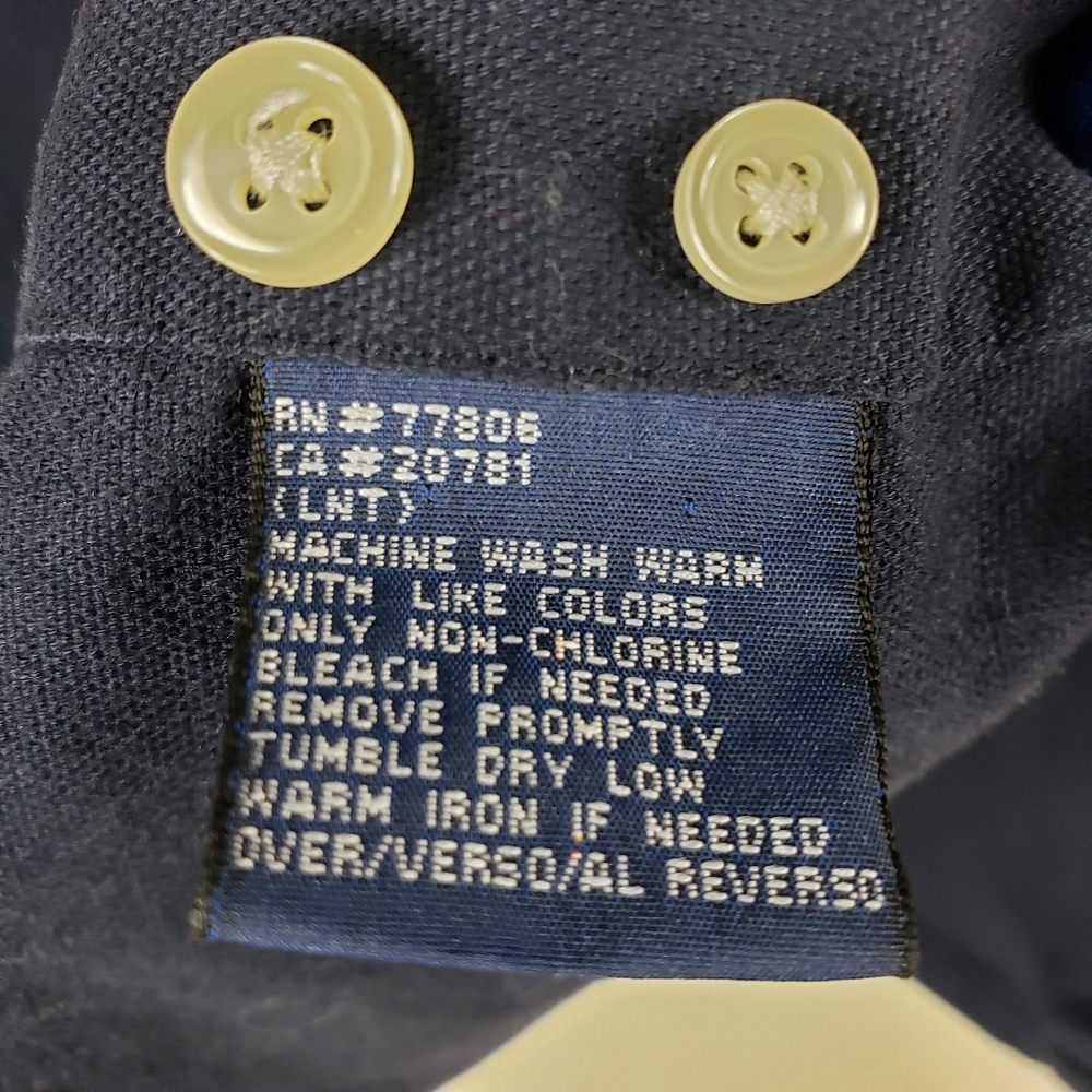 Vintage Tommy Hilfiger Navy Blue Shirt 100% Cotton - Picture 5 of 11